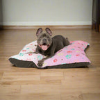 Confetti Paws — Playful Paw Print Pet Bed