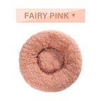 Fluffy Donut Calming Pet Bed — 16 Colors, Sizes S–XL