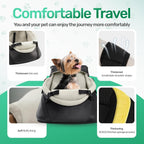 Small Dog Car Seat Booster PU Leather Travel Seat for Dogs up to 7lbs