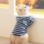 Soft Plush Striped Pet Shirt, Cozy Button-Down Puppy Sweater For Small Dogs And Cats, Warm Winter Fleece Dog Clothing, Comfortable Puppy Outfit For Chihuahua, Yorkie, Poodle, Shih Tzu