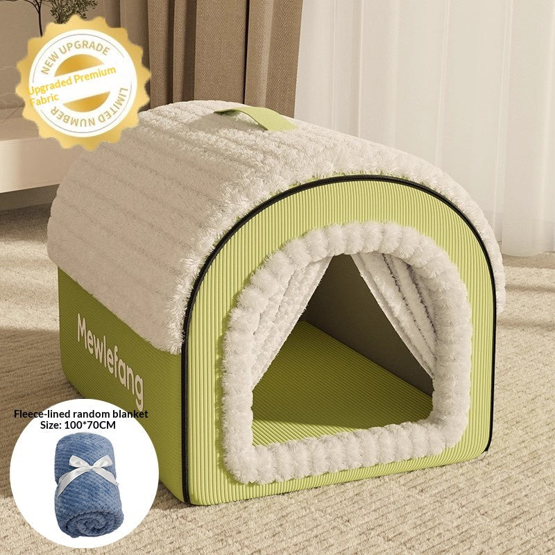 Winter-thickened Four-season Universal Enclosed Cat Bed