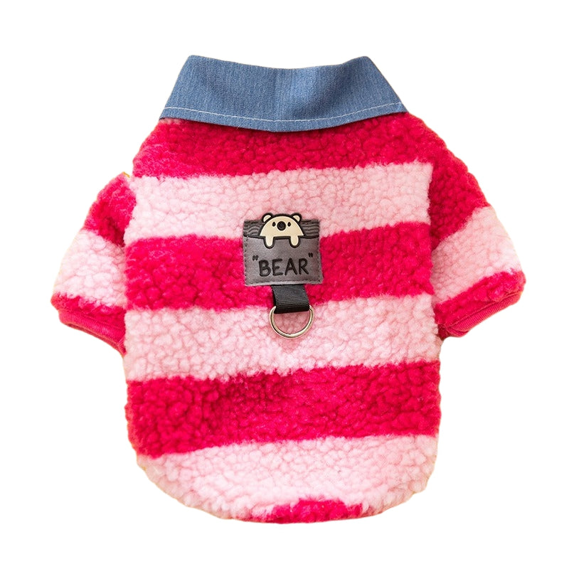 Leash Hole And Collar Winter Thick Warm Cozy Sweater For Small Medium Breeds, For Teddy Dachshunds Yorkies Cats