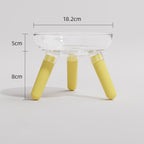 Pet Cat And Dog Feeding Bowl Household Cat And Dog Drinking Water Anti-knock Feeder Transparent Glass Bowl Cat Bowl