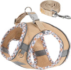 Dog Harness and Leash Set No Pull Reflective Step In Adjustable Small Dogs Cats