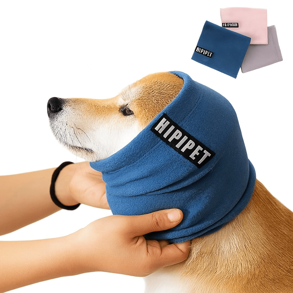 Dog Calming Earmuffs | Soft Noise-Reducing Snood for Dogs and Cats
