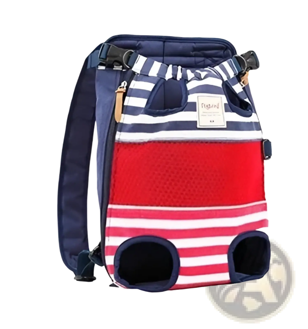 Dog Carrier Backpack Striped Breathable Pet Bag