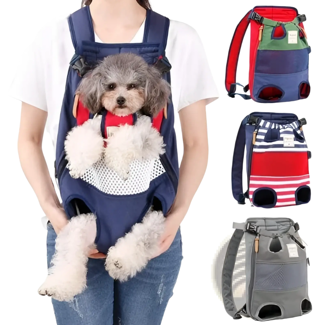 Dog Carrier Backpack Striped Breathable Pet Bag