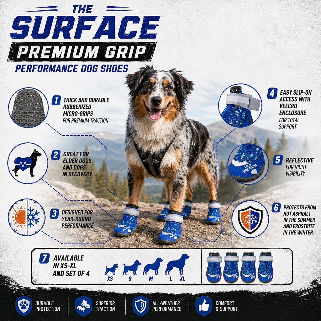 Dog Helios 'Surface' Premium Grip Performance Dog Shoes - Set Of 4