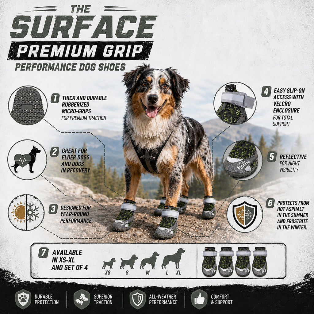Dog Helios 'Surface' Premium Grip Performance Dog Shoes - Set Of 4