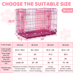 24-42" Collapsible Pink Dog Crate RED24-42