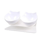 Double Transparent Non-slip Food Bowl With Protection For Cats Modern Kitten Food Bowl Pet Accessories
