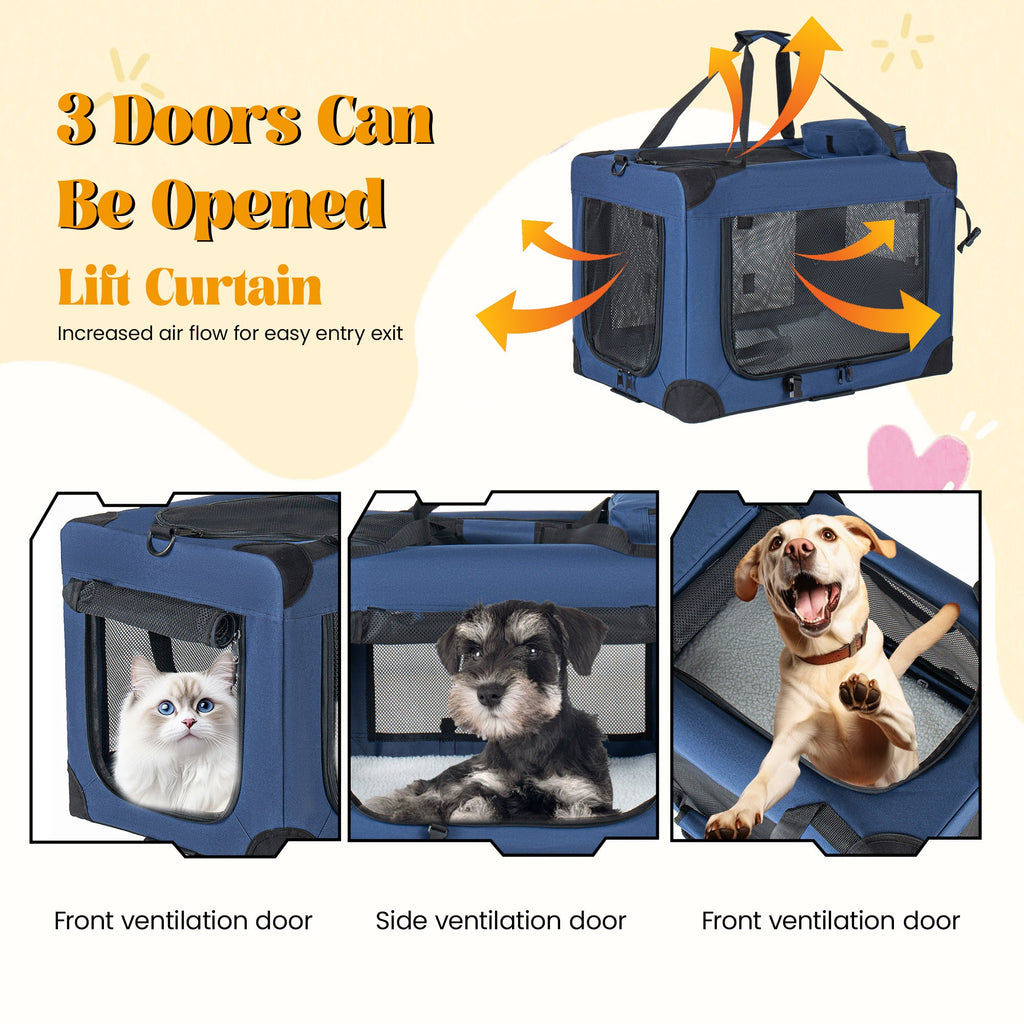 32" Soft Dog Crate - Portable Folding Pet Carrier