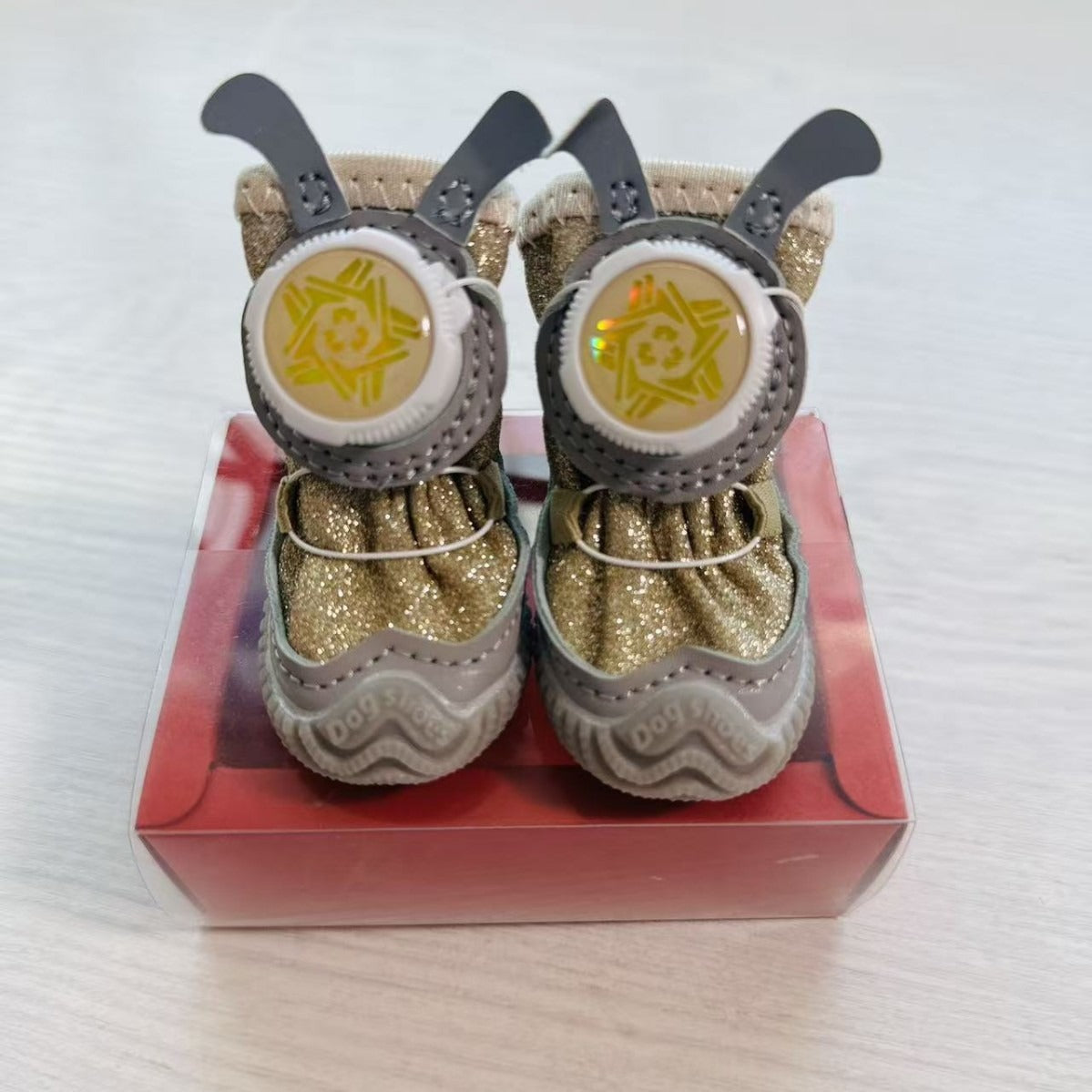Pet Shoes, Mesh Fabric, Rotating Button, Small Dogs