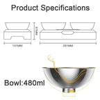 Easy To Clean Stainless Steel Cat Bowl Dog Food And Water Bowls With Stand Metal Cats Dogs Double Single Pet Feeding Feeder Bowl