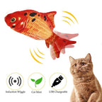 Electric Cat Toy 3D Fish USB Charging Simulation Fish Cat Toys for Cats Pet Toy cat supplies Pet Catnip Toy Moving Cat Kicker Fish Realistic Plush Electric Wagging Fish Motion Kitten Toy Funny Interactive Fish Cat Toys for Cat Exercise