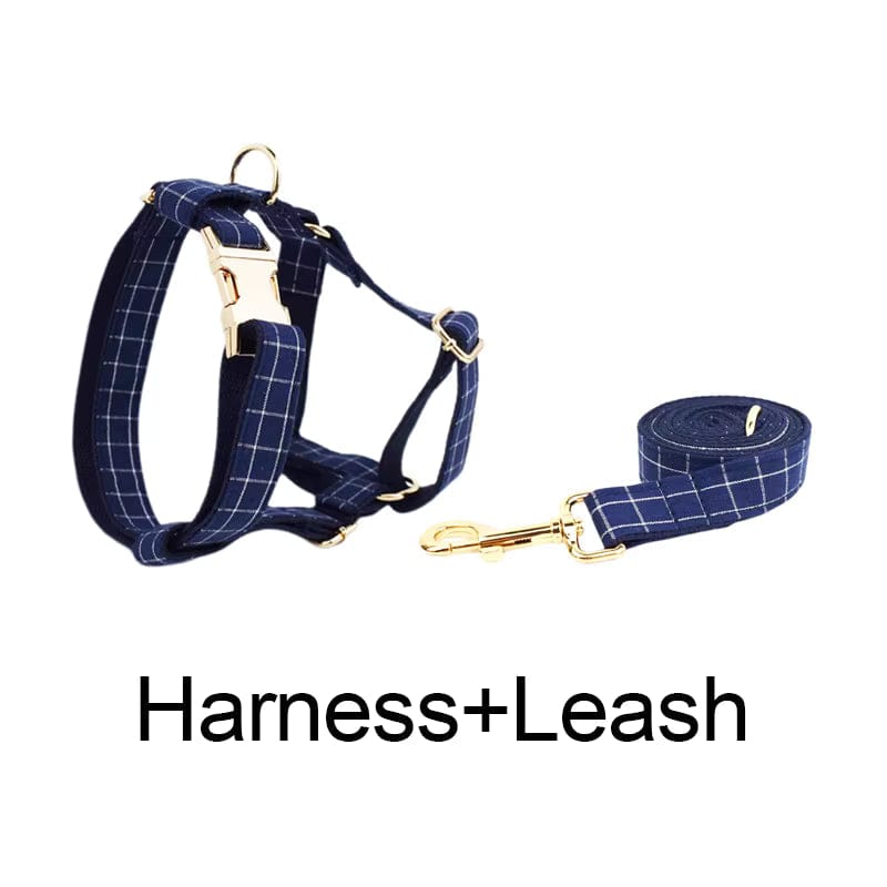 Plaid Dark Blue Set
