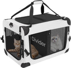 Large Cat Carrier for 2 Cats Soft Sided Travel Crate Up to 55lbs