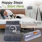 Dog Ramp for Bed Foldable 2 in 1 Stairs Foam Non Slip Pet Steps
