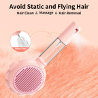 Spray Cat Brushes For Indoor Cats With Release Button Cat Brush For Shedding Massage Grooming Self Cleaning Slicker Brush For Dogs Cats Pet Brush Comb For Long Short Hair Cats Remove Loose Fur
