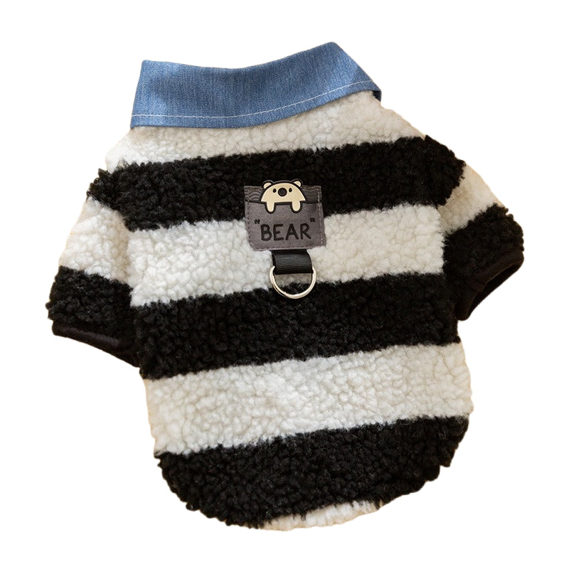 Leash Hole And Collar Winter Thick Warm Cozy Sweater For Small Medium Breeds, For Teddy Dachshunds Yorkies Cats