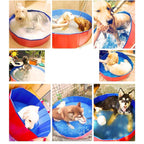 Foldable Pet Dog Cat Swimming Pool PVC Bathing Washing Dog Tub Bed Large Small Dog Swimming House Bed Summer Pool Portable Bathtubs PVC Non-Slip Foldable For small and Medium Dog