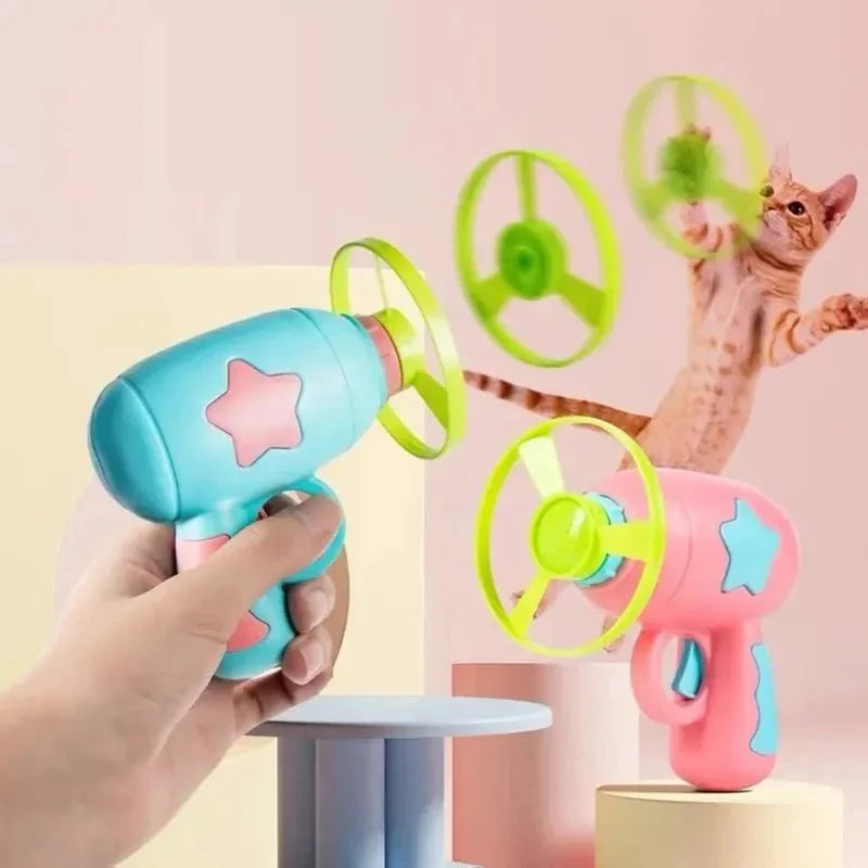 Cat Flying Disc Launcher | Interactive Toy for Kitten Training