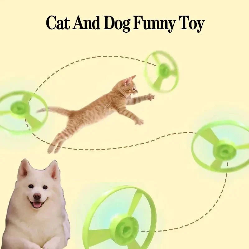 Cat Flying Disc Launcher | Interactive Toy for Kitten Training