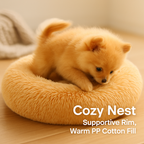 Pet Dog Bed: Warm Plush Nest for Dogs & Cats