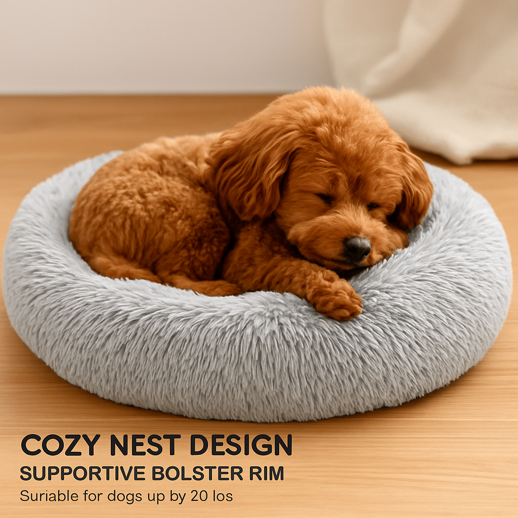 Pet Dog Bed: Warm Plush Nest for Dogs & Cats