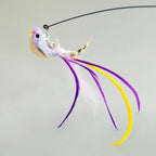 Hands-Free Feather Cat Wand with Bell | Suction Cup Interactive Toy for Hunting and Exercise