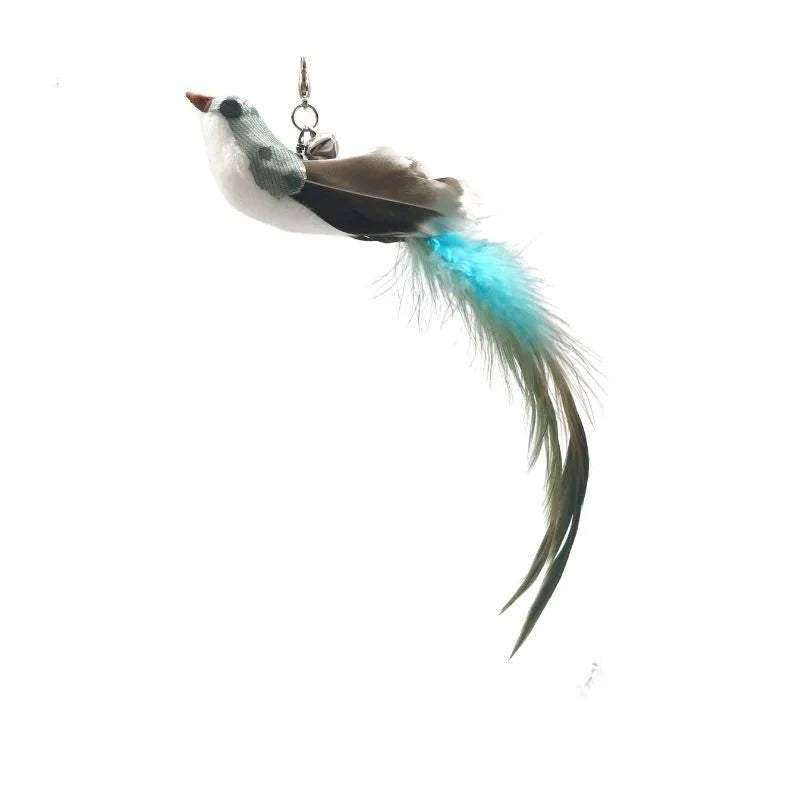 Hands-Free Feather Cat Wand with Bell | Suction Cup Interactive Toy for Hunting and Exercise