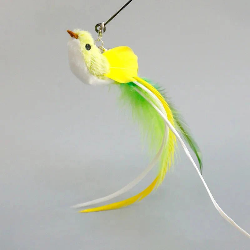 Hands-Free Feather Cat Wand with Bell | Suction Cup Interactive Toy for Hunting and Exercise