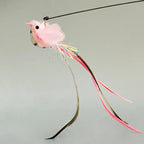 Hands-Free Feather Cat Wand with Bell | Suction Cup Interactive Toy for Hunting and Exercise