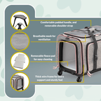 Rolling Rover Airline Compliant Expandable Wheeled Pet Carrier
