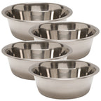 Jeffers Standard-Weight Stainless Steel Food & Water Pet Bowls