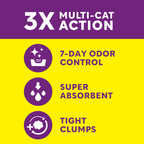 Scoop Away Multi Cat Litter, Meadow Fresh Scent, Clumping Litter Locks in Liquid and Odor