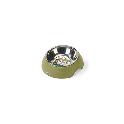 M-Pets Eco Bamboo Small Pet Bowl with Stainless Steel Insert 190 ml
