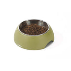 M-Pets Eco Bamboo Small Pet Bowl with Stainless Steel Insert 190 ml