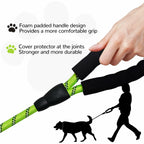 YALAVA Dog Leash 4FT Heavy Duty Reflective Nylon Rope Blue Padded Handle