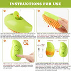 MCEG Pet Steam Brush for Cats & Dogs Shedding Indoor Grooming Tool