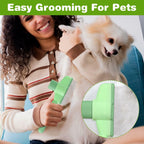 LIQWEI 2Pcs Flea Comb Cat Dog Hair Removal Brush Grooming Short Long Hair