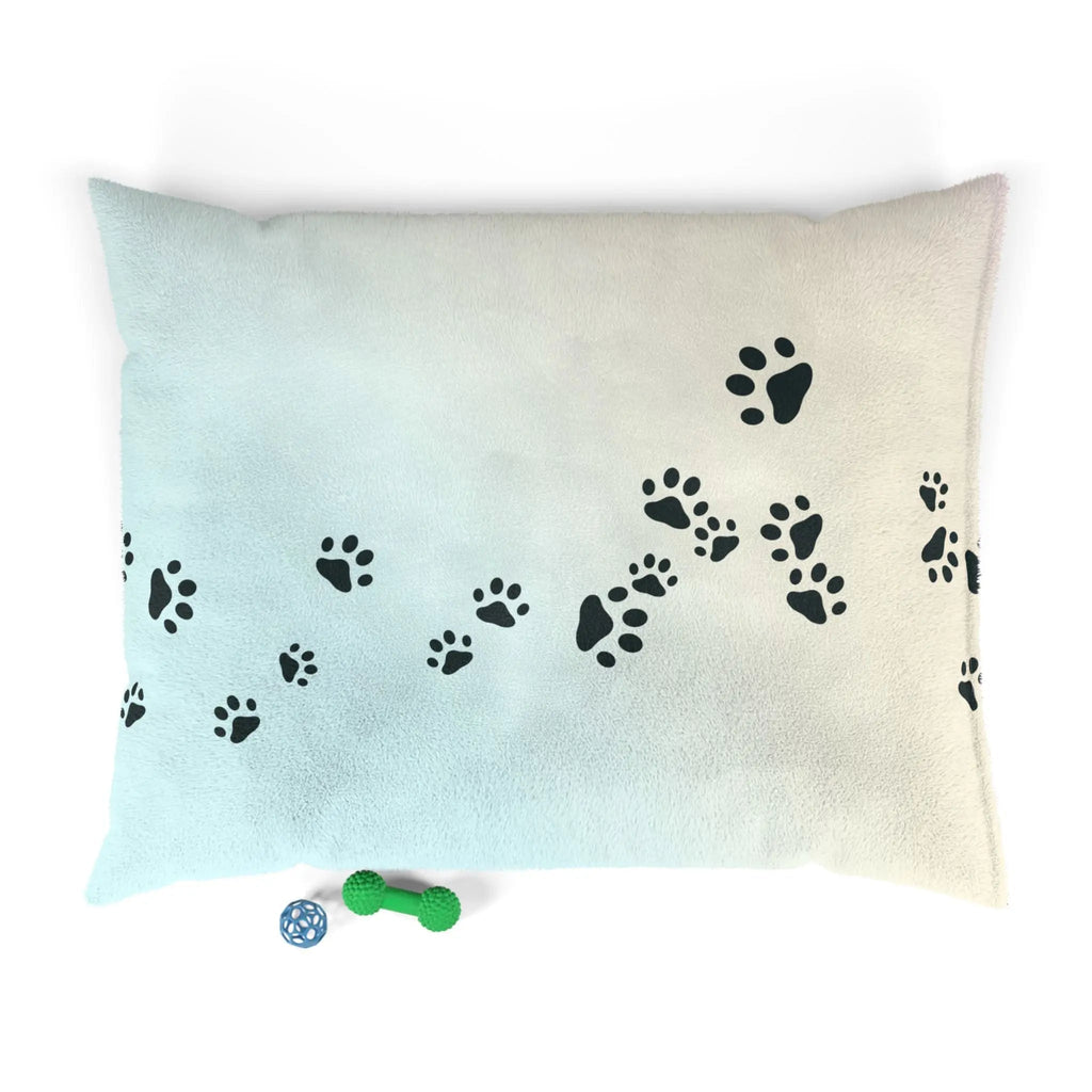 Pastel Paw Print Pet Bed | Cozy Dog & Cat Bed