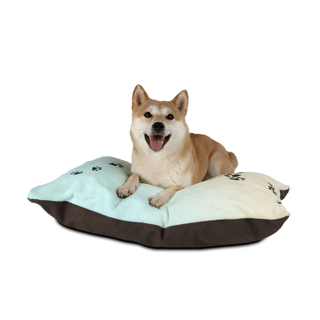 Pastel Paw Print Pet Bed | Cozy Dog & Cat Bed