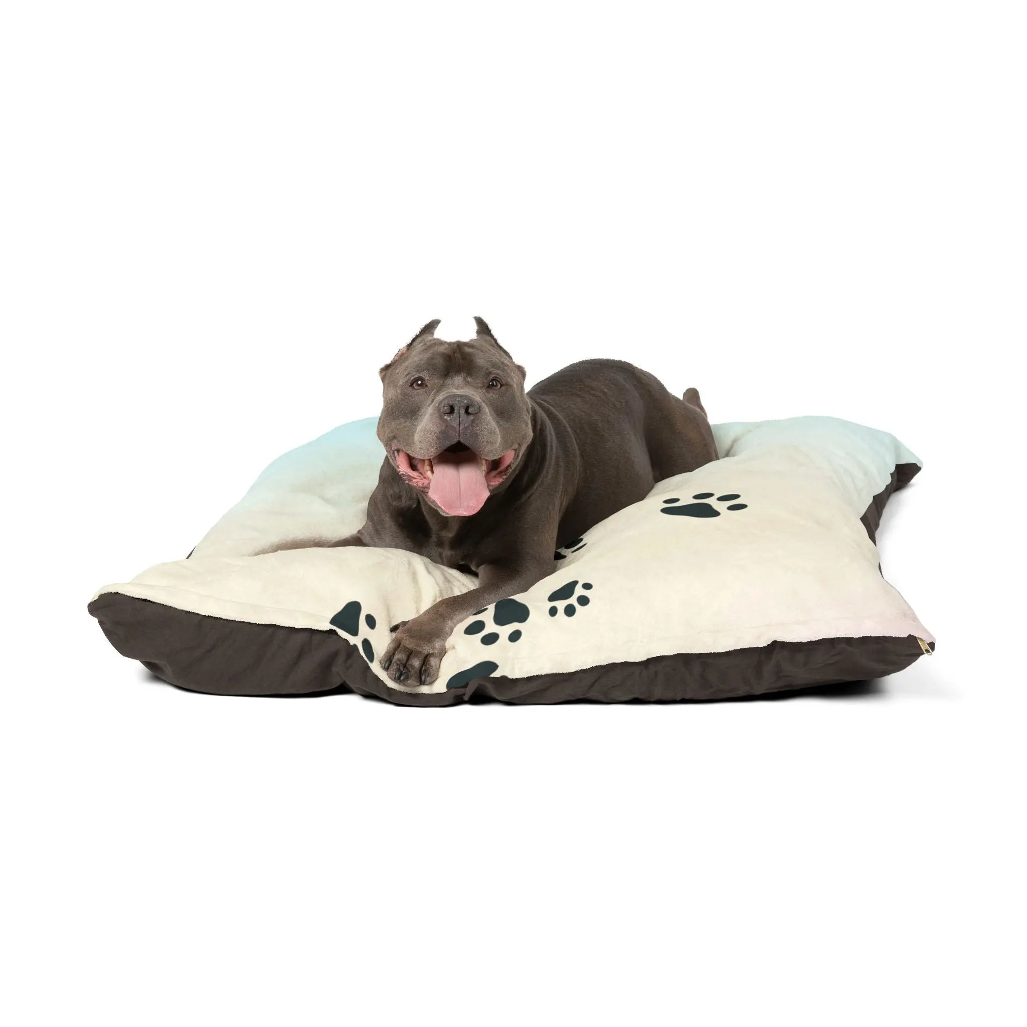 Pastel Paw Print Pet Bed | Cozy Dog & Cat Bed