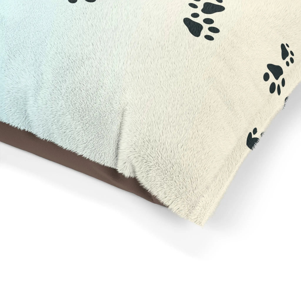 Pastel Paw Print Pet Bed | Cozy Dog & Cat Bed