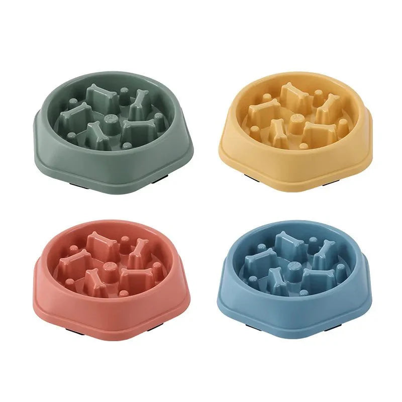 Pet Cat Dog Slow Feeder Bowl | Anti-Choking Non-Slip Maze Feeding Dish