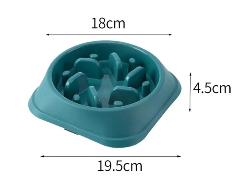 Pet Cat Dog Slow Feeder Bowl | Anti-Choking Non-Slip Maze Feeding Dish