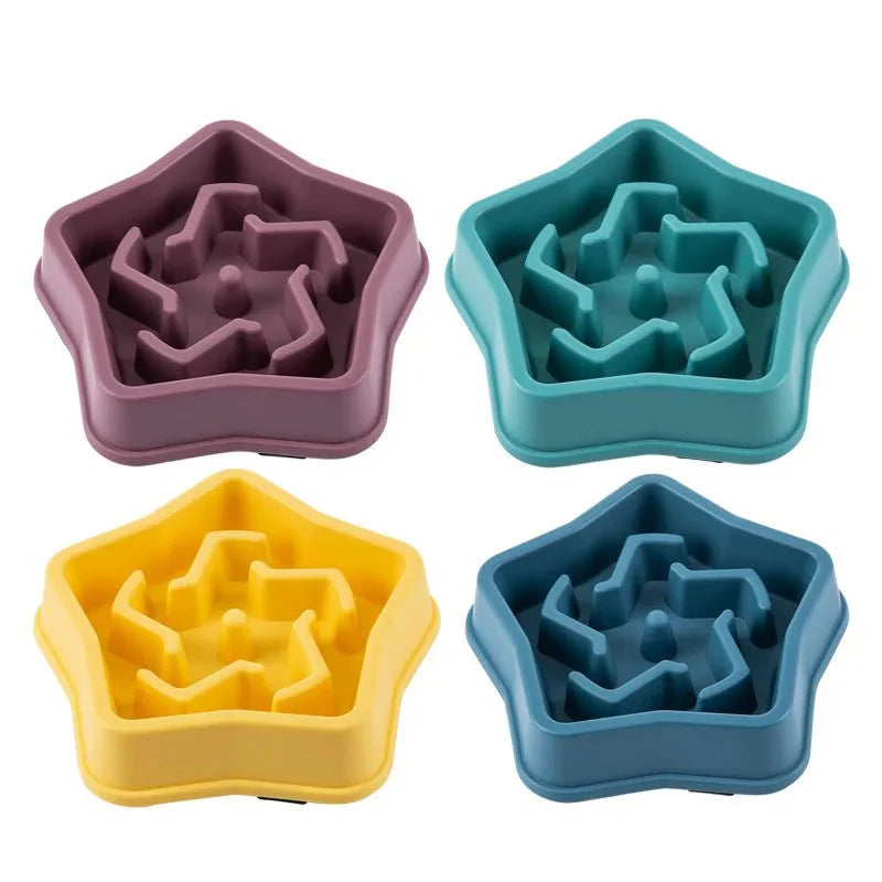 Pet Cat Dog Slow Feeder Bowl | Anti-Choking Non-Slip Maze Feeding Dish