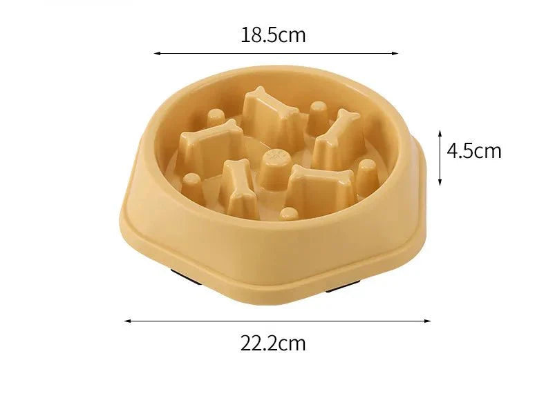 Pet Cat Dog Slow Feeder Bowl | Anti-Choking Non-Slip Maze Feeding Dish