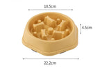 Pet Cat Dog Slow Feeder Bowl | Anti-Choking Non-Slip Maze Feeding Dish